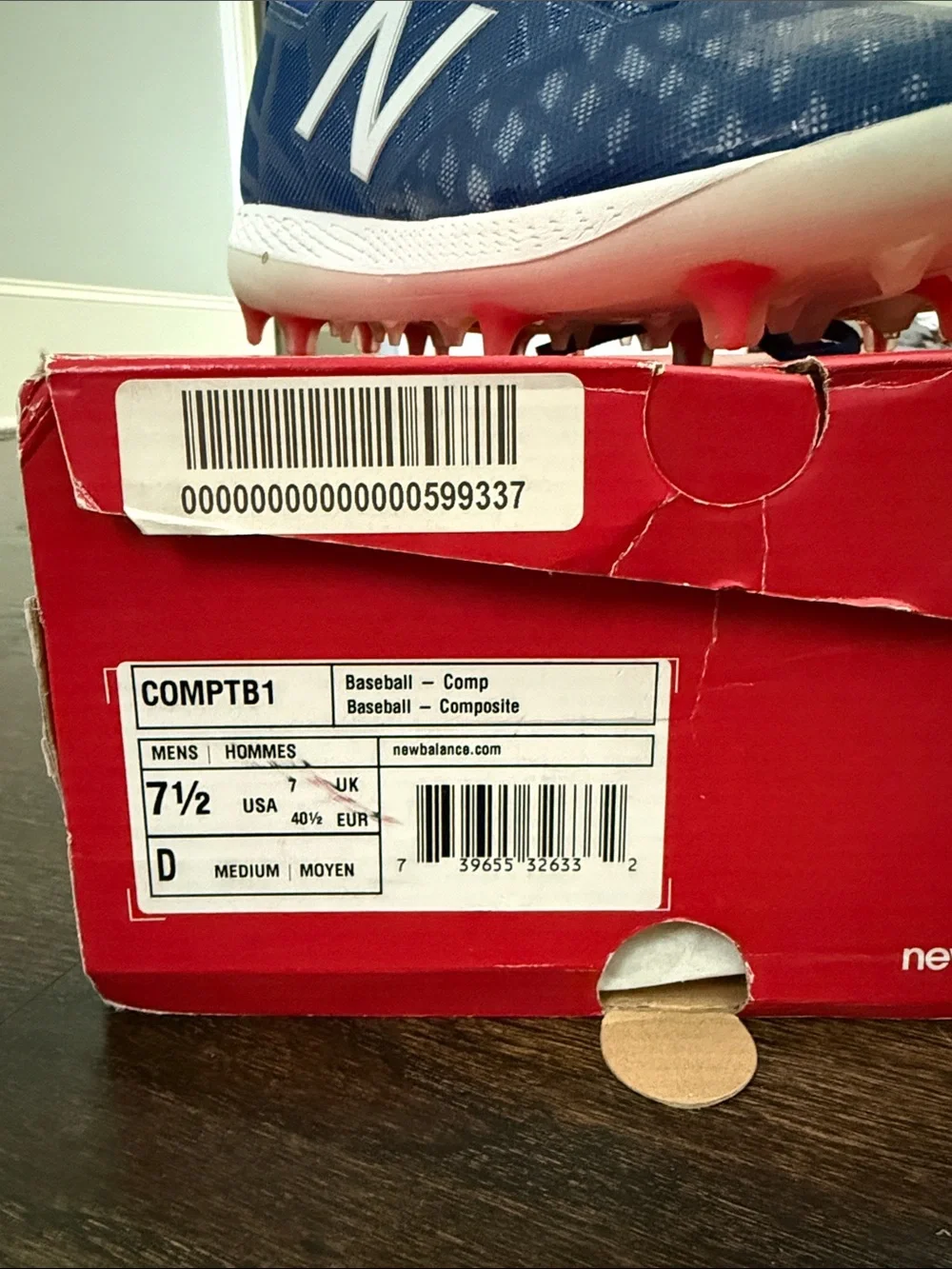 New Balance Comp V1 Bb/sb Cleats Royal Blue